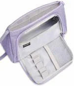 CRAFTERSMATE Best Big Capacity Pencil Case, Large Storage Pen & Pencil Pouch for School - Aesthetic Canvas Pencil Box School Pouch for Girls & Boys - Organize Pens Stationary Pouch College Students School Office Supplies Student (Purple) Pack of 2