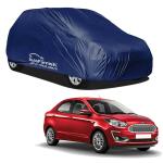 AutoFurnish PARKER Blue Car Cover - Ford Figo Aspire | Water Resistant | Dust and Heat Protection | 190T Taffeta | Triple-Stitched | Elastic Bottom| Heavy Buckle | Mirror Pockets | Stylish Car Accessories (Blue)