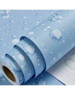 UZANIYA Blue Abstract Vinyl Self Adhesive Wallpaper (1000 x 40 cm)