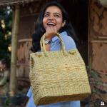 ARDPURE_Ayana - Kauna Grass Handbag/Picnic Bag/Tote Bag (12 x 13 x 7 Inches)