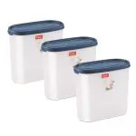 Flair Smart Oval Containers Set of 3 Pcs 1700 ML Blue Color