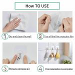 SINEWY Self Adhesive Wall Hooks, Heavy Duty Sticky Hooks for Hanging , Waterproof Transparent Adhesive Hooks for Wall (Pack of 10)