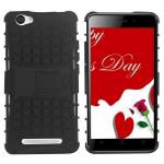 Heartly Reliance Lyf Wind 6 Rugged Black Back Case Cover