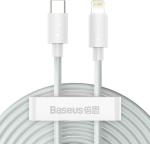 Baseus 1 Pin USB Type A Lightning Cables White for Computer, Mobile, MP3 Player, Smart Glass, Smart Watch, TV, Tablet (1.5 m)