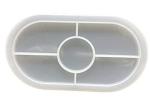 Gold leaf Silicone Oval Tray Resin Mold ,Casting Mold for DIY Jewelry / Edge Design (Pack of 1)