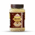 Galaxy Quick Cooking Brown Basmati Rice, Long Grain, High in Fibre, Gluten-Free, Cholesterol Free & Fat-Free (1 KG Jar)