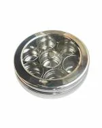 Human Hydro Airtight Silver Stainless Steel Masala Boxes with Spoon - Small Size