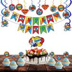 Festiko Super Dad Combo (Set of 32 Pcs), Father's Day Decoration Supplies, Happy Father's Day