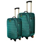 Skyline Turquoise Polyester 22-26 Inch Softsided Suitcase 65L and 85L (Pack of 2)