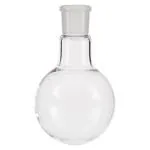 ABGIL Borosilicate Glass Round Bottom Boiling Flask With Inter Changeable Joint 100ml Capacity - Set Of 2 Units Distillation Flask