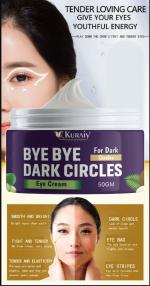 KURAIY 100% Pure Under Eye Cream Gel for Dark Circles, Puffy Eyes, Wrinkles & Removal (50 g)
