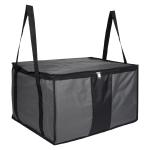 Kuber Industries Storage Bag | Rexine Travel Storage Organizer | Foldable Underbed Storage Bag | Zipper Storage Bag For Clothes with Handle | Extra Large | Gray