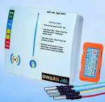 Swarn Jal (Model: Aquasense/Indicator with Dual Alarm) Water Tank Overflow and Empty Alarm with 4 Level Indicator, No Electricity Requirement, Cell Powered, Shock Proof, Brass Sensors, Single Pair Cable for Transmission, 1 year Guarantee