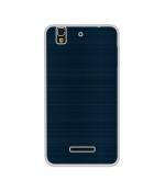 Casotec Blue Line Design Printed Silicon Soft TPU Back Case Cover for Yu Yureka
