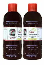 NEMI Prickly Pear Cactus Fruit Juice Sugar free Hemoglobine Booster 1 ltr ( HB+ IMPROVE )- Pack Of 2