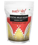 Amwel Organic Foxtail Millet Flour | 450g x 2 pc | Kangni , Thinai , Kang , Rala Atta | Siri Dhanya Millets Flour | Low GI Gluten Free Diabetic Friendly Fiber Rich Food for Weight Loss | 0.9kg