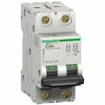 Schneider Electric Miniature Circuit Breaker MCB 10A DP C-Curve ACTI9 10kA