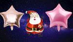 Artbox Multicolor Foil Santa Claus Balloon And Star Foil Balloon