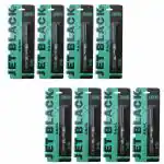 OCTAVIA BEAUTY Jet Black Myra Beauty Waterproof Kajal Stick | Pencil Kajal for Women | Instance Black Matte Waterproof Smoudge Proof Kajal | Sea Green | Pack of 8