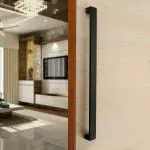 LAPO 36-inch Door Handle for Wooden and Glass Door Hardware(Black Finish,Pack of 1)