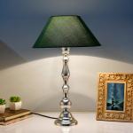 Homesake Teardrop chrome lamp with green shade
