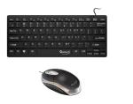 Quantum QHM 7307 Wired Mini Kyboard+ QHM 222 Wired Optical Mouse (Black)