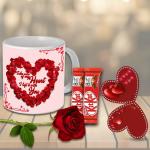 AWANI TRENDS Ceramic Coffee Mug and Chocolate Red Rose and love greeting card For Your Girlfriend ,Boyfriend,Wife And Husband | Valentine's Day,Birthday,Anniversary,New Year Gift -074