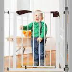 Safe-o-kid 70-115Cm Safety Gate With Extension/Baby Safety, Two Way Auto-Close Safety Gates, Brown Pack of 1
