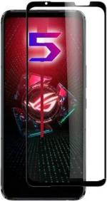 Lustree Asus ROG Phone 5 Black Tempered Glass Scratch Proof and Bubble Free Screen Protector with Dry and Wet Wipe