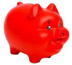 AA NM & Sons Piggy Bank, DIY Coin Bank for Girls Boys Kids, Ceramic Money Bank Practical Gift for Birthday, Festival, Christmas(Medium, Red)