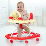 baybee Red Blessy Baby Walker for Kids, Round Kids Walker Kids Activity Walker for Baby with Musical Toy Bar Walker For Baby (6-18mts)