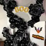 SPECIALYOU.IN Halloween decoration items kit for kids | Black balloons with spider web and halloween hangings | BOO Foil balloon set - 44 items