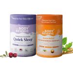 The Body Reserve Quick Sleep Melatonin Gummies With Ashwagandha Gummies Combo For Men Women Strawberry Flavourd Natural Sleep Aid for Muscle Recovery With Kids Growth Gummies, (30 Each, Pack of 2)