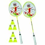GG Gonex Nexta Set of 2 Badminton Racket with 6 Piece Nylon Shuttle Badminton Kit Badminton Kit ().