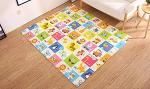 Koochie-Koo Multicolor Animal Print Large Non Slip Reversible Baby Play Mat 6.5X5 ft
