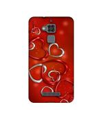 Casotec Hearts Design Printed Silicon Soft TPU Back Case Cover for Asus Zenfone 3 Max ZC520TL