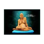 Dharvika Innovations Design 18 Synthetic Shri Swami Samarth Photo Frame Home Decorative Gift Item With Frame, 11 X 14 Inch