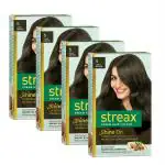 Streax Light Brown Hair Color For Men And Women, 60 Ml (Pack Of 4)