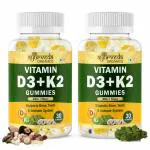 Ayurveda Organics Vitamin D3 With K2 As Mk7 Gummies Supplement - 60 Gummy (Pack of 2)