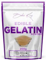 Bake King Gelatin Powder 200GM, Gelatin Powder for jelly Making Food Grade and Face Mask, Gelatin for Cooking/Baking for Candies, Marshmallows, Cakes, Ice Cream, Desserts, Aspic, Corn, and Confections Gelatin Powder