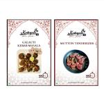 Kabgeer Masala Combo of 2 Packs - Galauti Kebab and Mutton Tenderizer Masala Easy and Ready to Cook Exotic Spice Blend Delicious, Flavourful and Aromatic - Pack of 100 gram