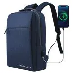 Travalate Laptop Backpack with USB Charging Port for Travel, Office, Collage, Business Bag, Gift for Men and Women - (Navy Blue)