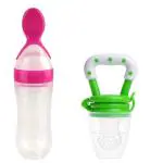 Manan Shopee Kids Multicolor Silicone Ceralac Feeder & Baby Nibbler Fruit (Pack Of 2)