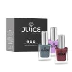 JUICE One Coat Nail Polish, Combo Pack of 3, Nude Collection, High Gloss, Chip Resistant, Quick Dry, Gel Effect, Shades : Periwinkle Blue/Dusty Coral/Thunder Sky NUDE COMBO_9, 11ml each