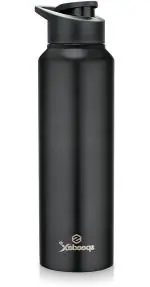 Speedex Stainless Steel Water Bottle 1 Litre Leakproof Black Color