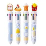 Silly Panda Joyful Mouthwatering Fast Food Multicolour Pen For Kids (Set Of 2 Pen)
