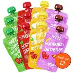 Happa Fruit Puree Organic Food for Kids Starchfree and Natural 100 gm (Pack of 12)
