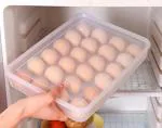 TVAT 24 Egg Storage Boxes, Egg Trays for Refrigerator with Lid Egg Tray Container-Clear, Plastic