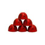 Caffeine Red Ceramic Dessert Bowl (Set Of 6)