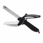 Clever Cutter Kitchen Scissors, 2-in-1 Smart Cutter, Salad Scissors Chopper with Cutting Board
